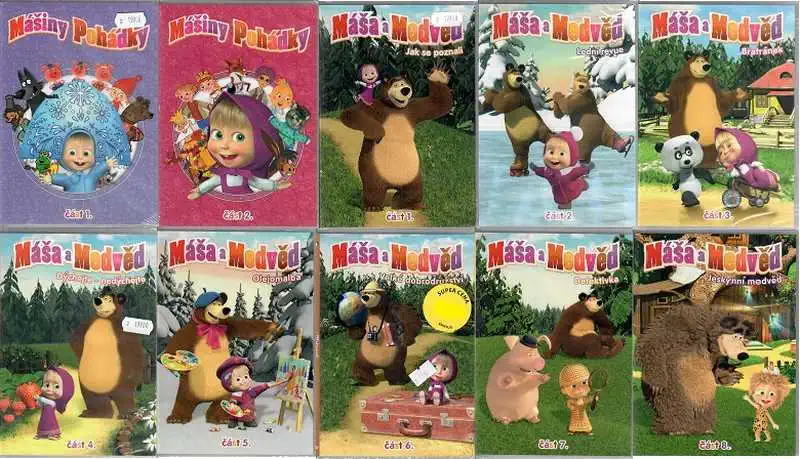 Velká kolekce Máša a medvěd ( 10x DVD )