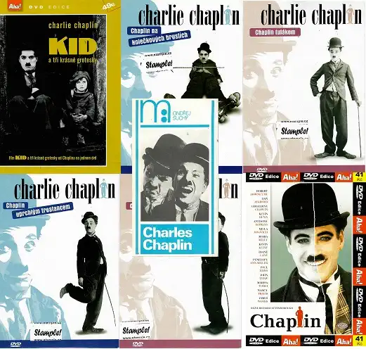 Charles Chaplin - Ondřej Suchý ( 1x kniha bazarová + 6x DVD )