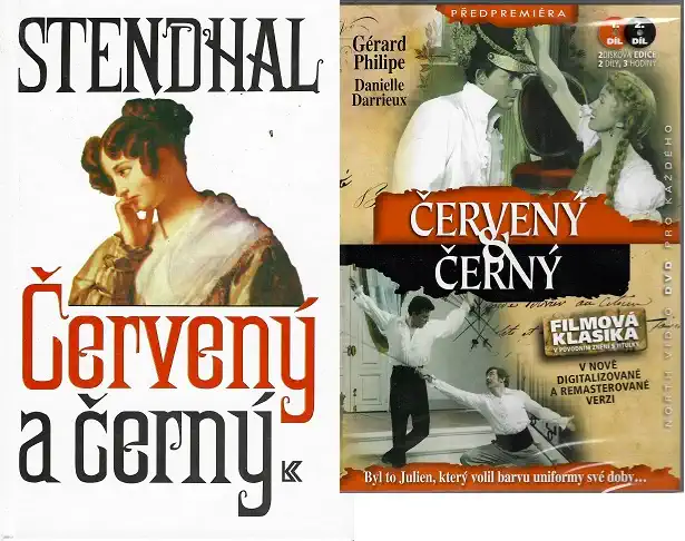 Červený a černý - Stendhal ( 1x kniha bazarová + DVD plast )