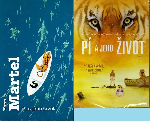Pí a jeho život - Yann Martel ( 1x kniha bazarová + DVD )