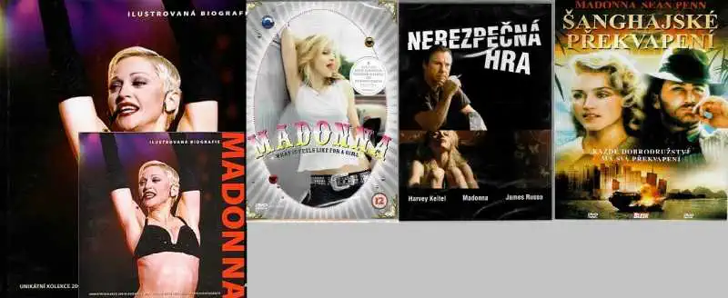 Madonna - Ilustrovaná biografie - Marie Clayton ( 1x kniha bazarová + 3x DVD )