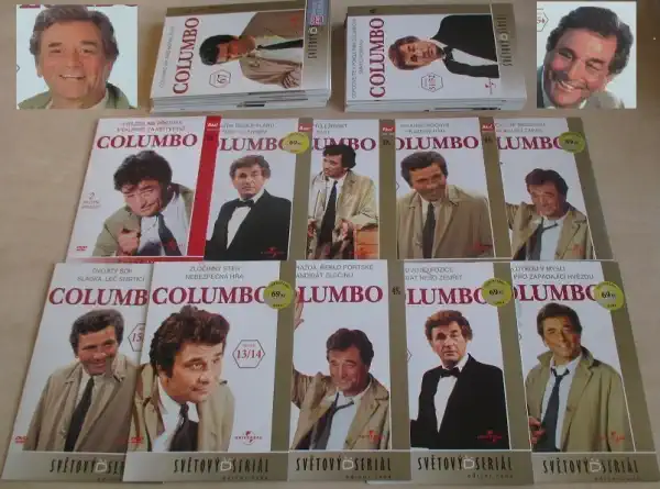 Kolekce Columbo 5x kniha /bazarové zboží/ + kompletních 69 epizod na DVD /dárek/